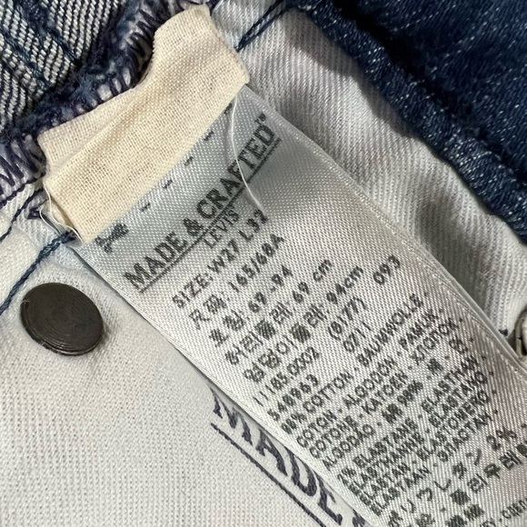 LEVI’S Made & Crafted Premium Denim Stitch High Slim Jeans Dark Wash Size 27 - Picture 12 of 14